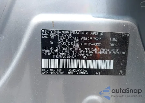 2018 Toyota Rav4 Le from USA, damaged, VIN 2T3ZFREV5JW491225